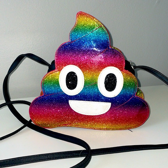 Poop Emoji Rainbow Glitter Sparkle Crossbody - Picture 1 of 4